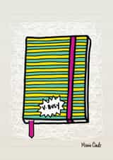 V.Busy Notebook Greeting Card created by Cindy Cheung