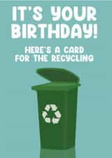 Funny birthday card recycling created by Nathan Cooper