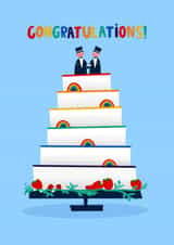 Pride Wedding Cake Congratulations Card created by Lucy Maggie Designs