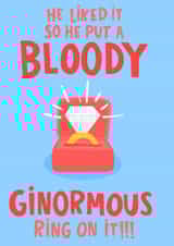 Beyonce Pun Funny Engagement Congratulations Card created by Lucy Maggie Designs