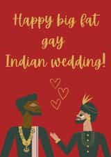 Big Fat Gay Indian Wedding! 1000 created by RooBee Card Company