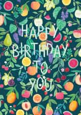 Fruity birthday card created by Sofia Papa Designs