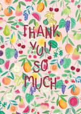 Fruity thank you card created by Sofia Papa Designs