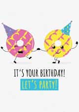 It's your birthday! Let's party! Celebratory party ring card created by Cracking Cards!