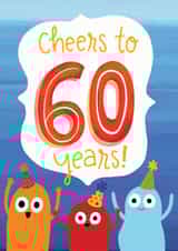 Cute 60th Birthday card created by Fox Card Co