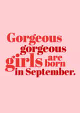 Classic Birthday Card - September - Gorgeous Girls created by @EmilySwallow