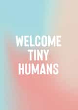 Cute New Baby Twins Card - Baby Triplets Card - Welcome Tiny Humans created by Purple Tree Designs