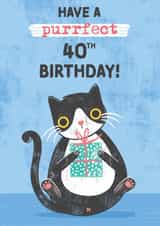 40th Birthday wishes from the Cat. created by Dinky Rouge