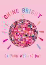 Wedding Day Disco Ball Greetings Card created by Kat Arnold