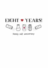 Salt wedding anniversary, eight year anniversary created by Letters & Lines