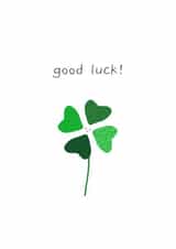 4 leaf clover good luck card created by Pooch Inspired