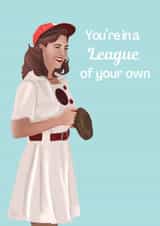 You're in a league of your own congratulations card created by Rodoodle