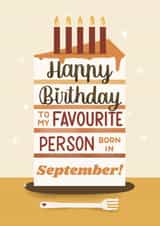 September Birthday Card for your Favourite Person in Fall Season created by Daksha Giri