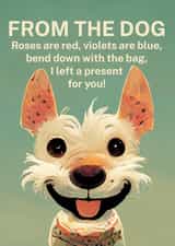 A present from the dog, with love created by Thanksy