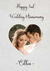 Personalised Anniversary Photo Card created by Marie Goodchild - husband wife Anniversary Personalised Photo Card 12191