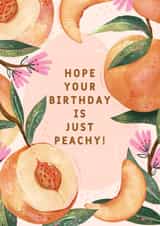 Pretty Birthday Card - For Her - Peaches - Just Peachy! created by Anna Cheng Design & Print