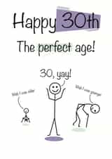 30th Birthday card - the perfect age! created by Shore Designs