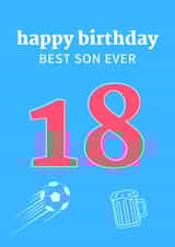 Best Son Ever - Happy 18th Birthday created by Luke Morgan 