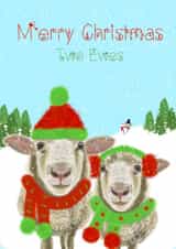 Merry Christmas Two Ewes card created by The Warren Creations