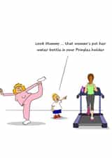 Funny Birthday Card for Mum, Wife or Female Friend - Gym Exercise created by Swizzoo