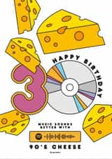 30th Scannable Spotify Code Birthday Card created by Music Sounds Better With You
