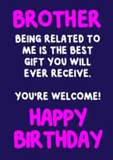 A birthday reminder for your Brother created by @MarcoLooks