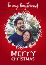 Personalised Christmas Photo Card created by Rosewood Design - Boyfriend - Merry Christmas - Photo Card