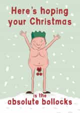Funny Bollocks Christmas card created by Running with Scissors
