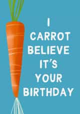 Funny Cannot Carrot Birthday Card created by Running with Scissors