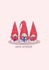 Kawaii cute gnome Christmas card created by Rosalie Perl