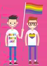 Pride Guys Birthday Card created by Dean Morris Cards