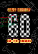 Ska, punk or reggae – Trumpets 60th birthday card – 60 and still skanking created by RockIt Designs