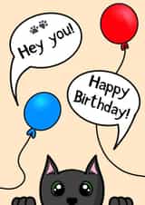 Cute Cat Birthday Card created by Doodle Cards