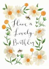 Daisy Birthday Card- Pretty Card for Friend - Flower Birthday card for Mum- created by Sage and Hart