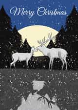 Classic Christmas Card - Reindeer Couple created by @Cupsie's Creations