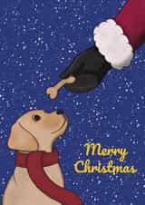 Cute Christmas Card - Golden Labrador Dog created by @Cupsie's Creations
