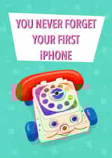 Funny iPhone birthday card for 90s friends created by Knee Deep In the 90s