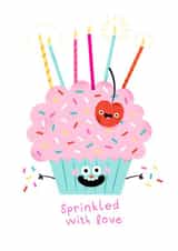 Cute Birthday Card for your friends or significant other - Sprinkled with love created by Kathrin Fehrl