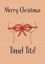 Cheeky 'Tinsel Tits' Card For Partner or Friend - Merry Christmas Tinsel Tits created by Just4Bantz