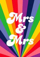 Hey Mrs & Mrs congratulations on your big Day, spread that LGBTQ rainbow love! created by PengellyArt