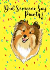 Celebration Card with adorable Pup - Perfect for Birthdays, Parties and Events created by Pucci Illustrations