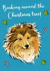 Christmas Holiday Card with dog and pun quote! created by Pucci Illustrations