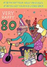 80th Fun Birthday Card - Like a Kid Again created by Irena Krcelic