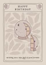 Funny Crystal Ball Birthday Cake Card - Wishing You A Day Full of Good Fortune created by Delightfully Chaotic Co