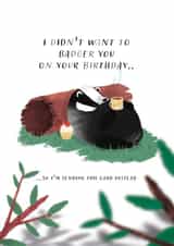 Cute Badger Birthday Card created by Rebecca Collins