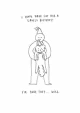 Funny Cat Birthday Card - Cat Card created by Yi-Yee Studios