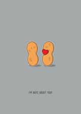 I'm Nuts About You Card | Birthday, Anniversary, Valentines, Cute, Funny. created by Tommy-Lee Gale