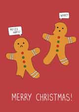 Funny Christmas Card Gingerbread Men created by Pen and Puns 