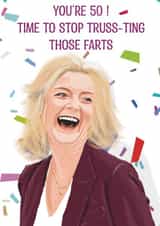 Funny Liz Truss Birthday card created by Replay Prints