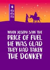 Funny Fuel Prices 2022 Christmas Card created by The Cake Thief
